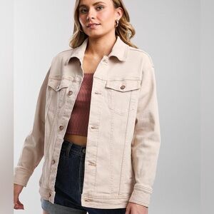 Khaki denim jacket. Great stretch!